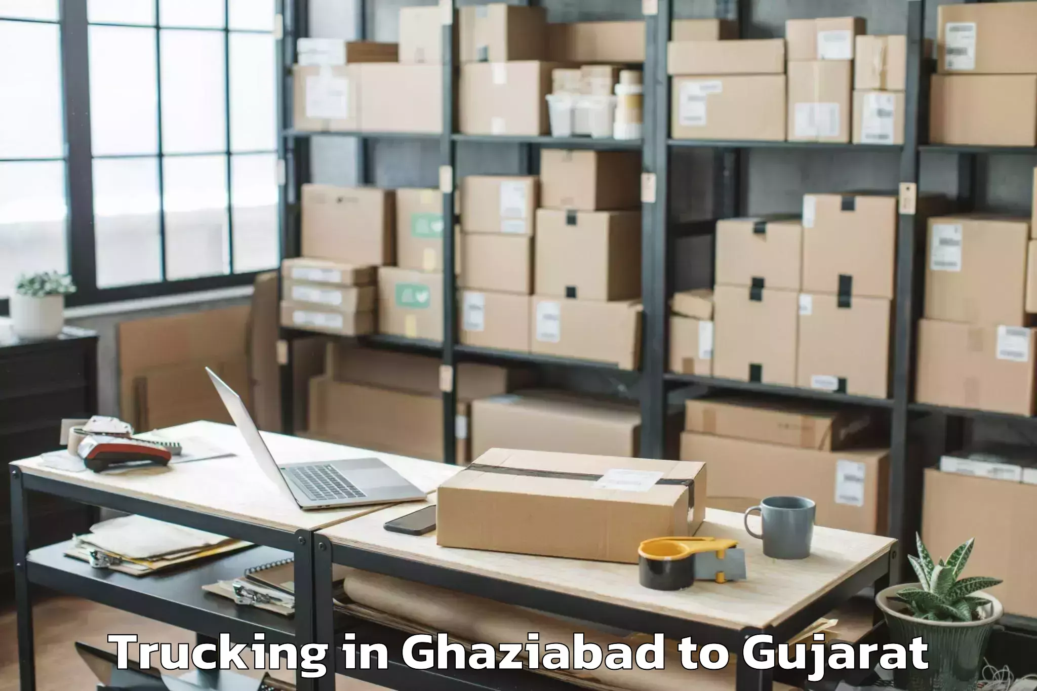 Book Ghaziabad to Jhagadia Trucking